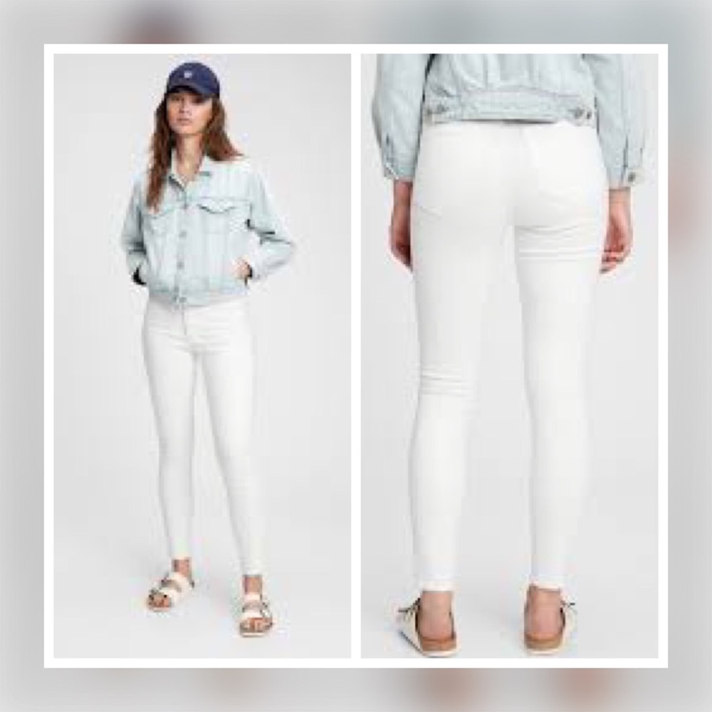 GAP Jeans White Universal High Rise Jegging 30